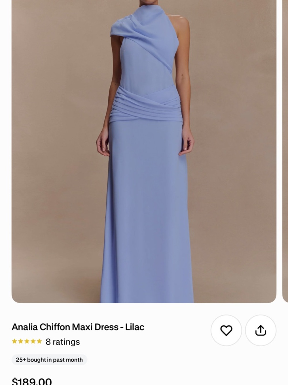 Meshki Analia Chiffon Maxi Dress in Lilac